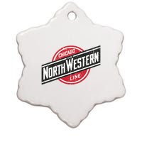 Defunct Chicago North Western Line Rustic Style Ceramic Star Ornament