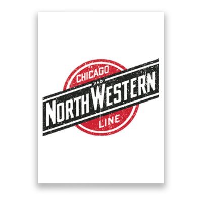 Defunct Chicago North Western Line Rustic Style Poster