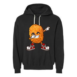 Dabbing Chicken Nuggets Design Garment-Dyed Fleece Hoodie