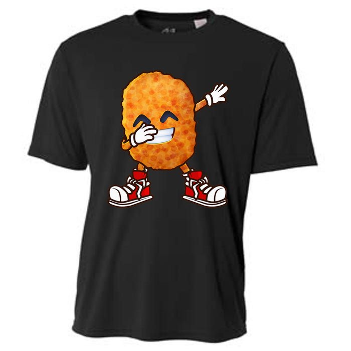 Dabbing Chicken Nuggets Design Cooling Performance Crew T-Shirt