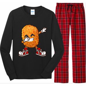 Dabbing Chicken Nuggets Design Long Sleeve Pajama Set