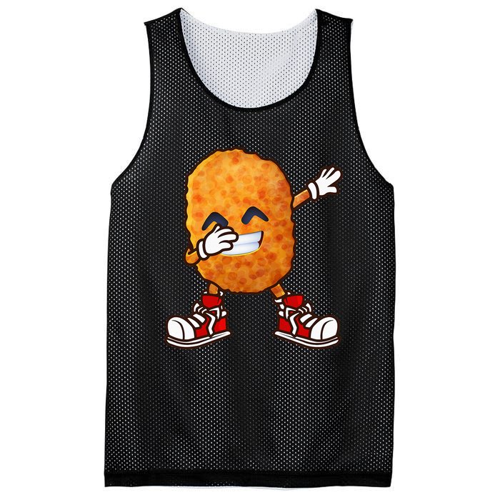 Dabbing Chicken Nuggets Design Mesh Reversible Basketball Jersey Tank