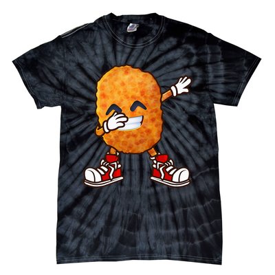 Dabbing Chicken Nuggets Design Tie-Dye T-Shirt