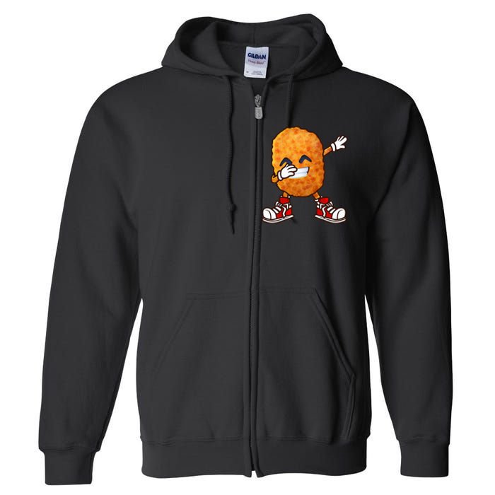 Dabbing Chicken Nuggets Design Full Zip Hoodie