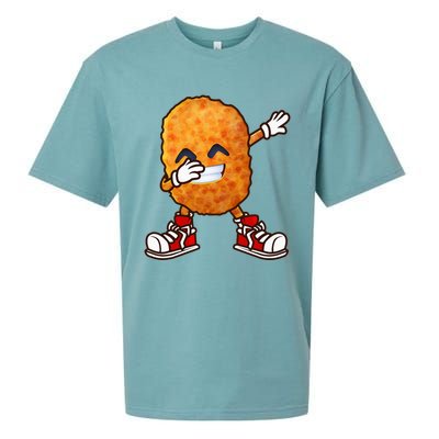 Dabbing Chicken Nuggets Design Sueded Cloud Jersey T-Shirt