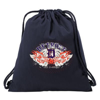 Detroit City Of Angels Drawstring Bag