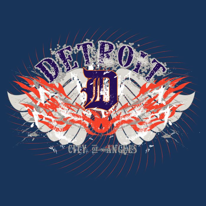 Detroit City Of Angels Drawstring Bag