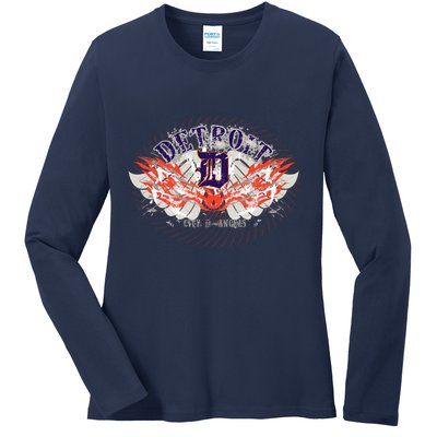 Detroit City Of Angels Ladies Long Sleeve Shirt