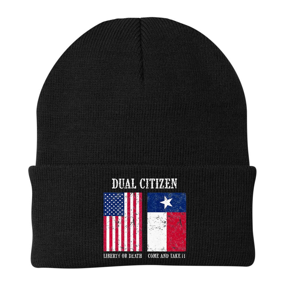 Dual Citizen Of The Usa And Texas Pride Beanie