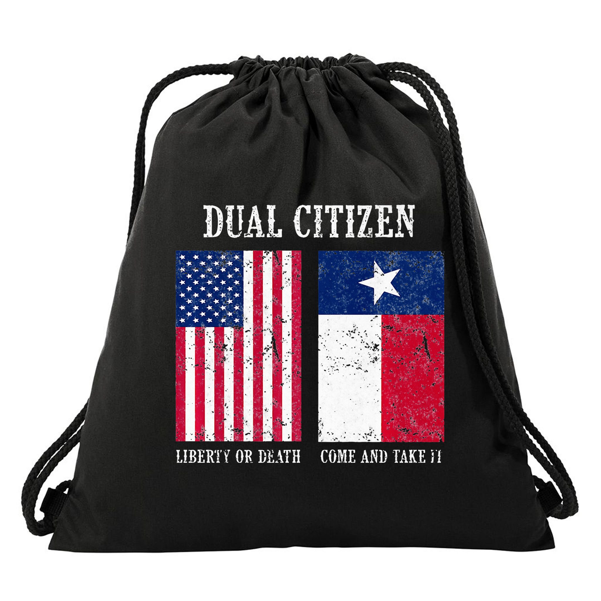 Dual Citizen Of The Usa And Texas Pride Drawstring Bag