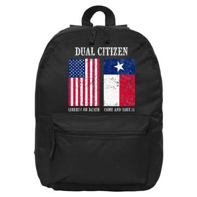 Dual Citizen Of The Usa And Texas Pride 16 in Basic Backpack