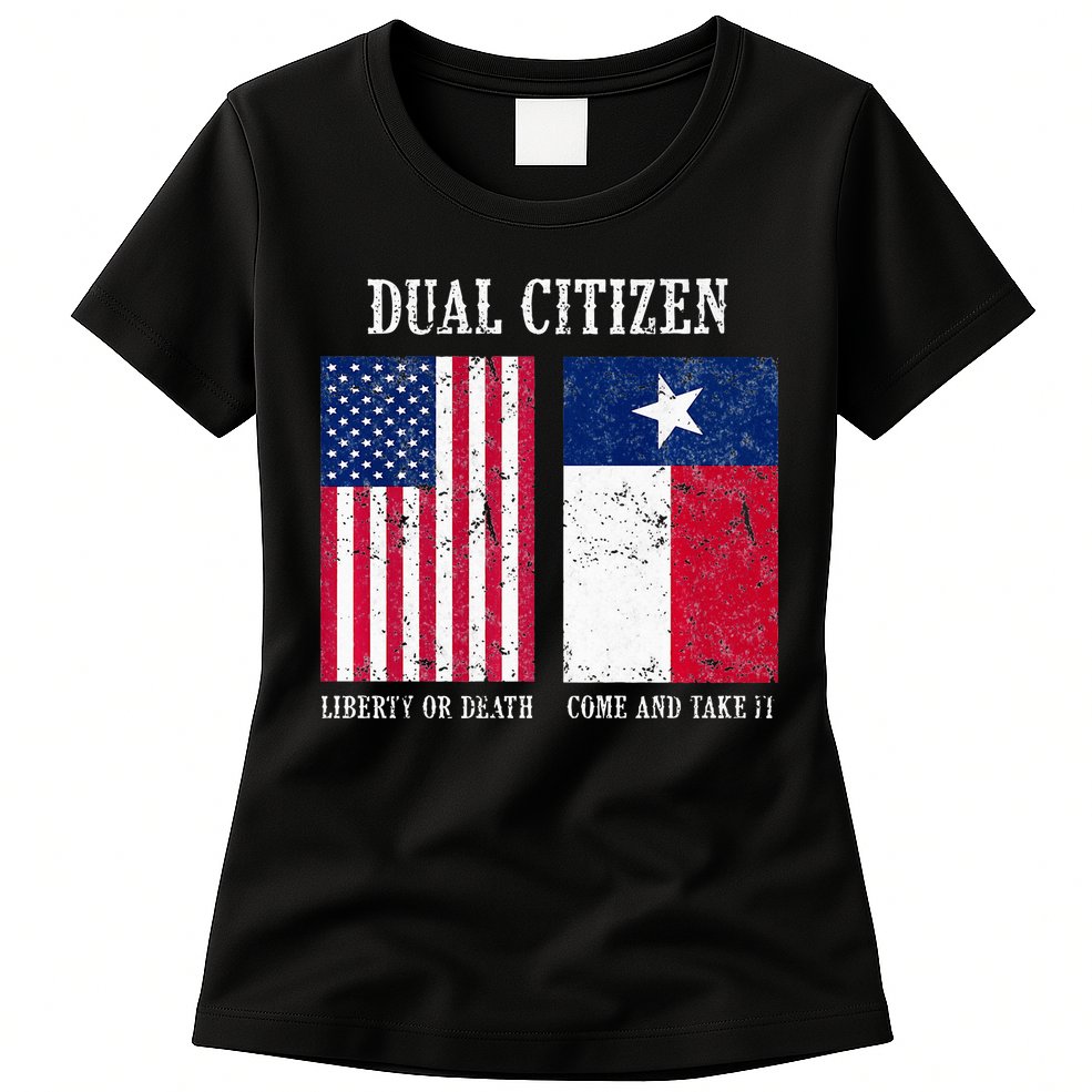 Dual Citizen Of The Usa And Texas Pride Womens T-Shirt