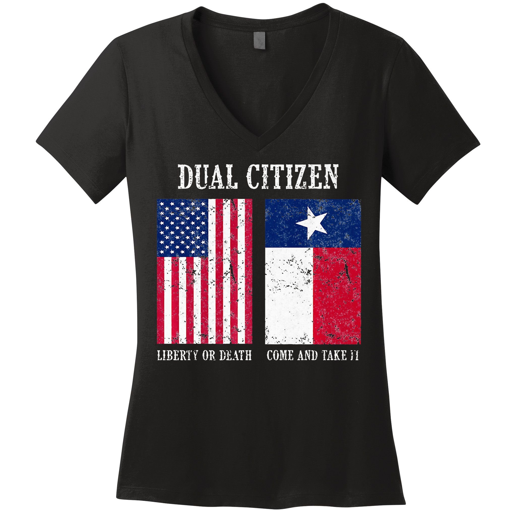 Dual Citizen Of The Usa And Texas Pride Women's V-Neck T-Shirt