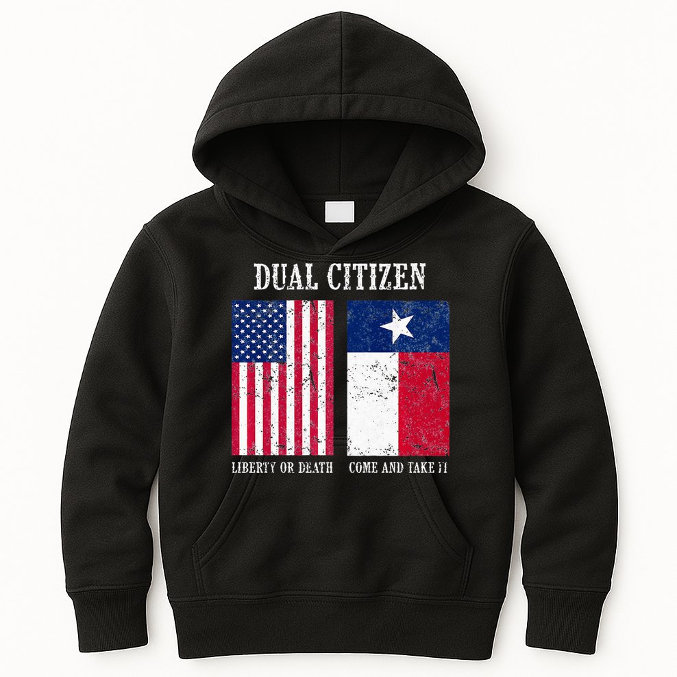 Dual Citizen Of The Usa And Texas Pride Kids Hoodie