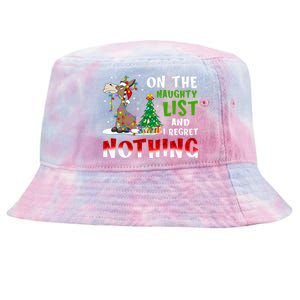 Donkey Christmas On The Naughty List And I Regret Nothing Tie-Dyed Bucket Hat