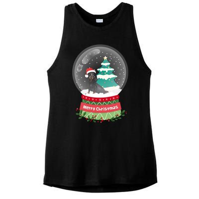 Dachshund Christmas Ornats Crystal Ball Snowy Xmas Tree Meaningful Gift Ladies PosiCharge Tri-Blend Wicking Tank