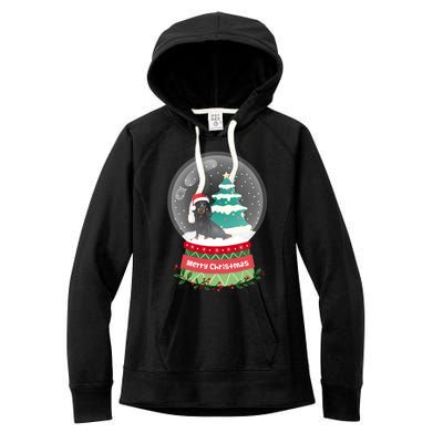 Dachshund Christmas Ornats Crystal Ball Snowy Xmas Tree Meaningful Gift Women's Fleece Hoodie