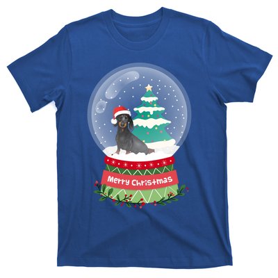 Dachshund Christmas Ornats Crystal Ball Snowy Xmas Tree Meaningful Gift T-Shirt