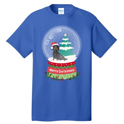 Dachshund Christmas Ornats Crystal Ball Snowy Xmas Tree Meaningful Gift Tall T-Shirt