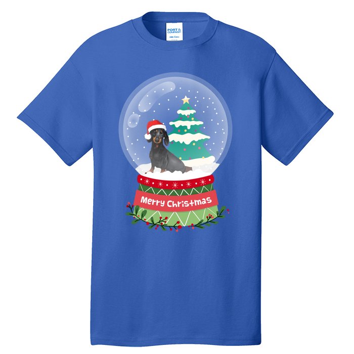 Dachshund Christmas Ornats Crystal Ball Snowy Xmas Tree Meaningful Gift Tall T-Shirt