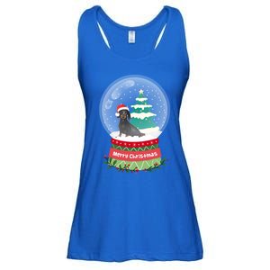 Dachshund Christmas Ornats Crystal Ball Snowy Xmas Tree Meaningful Gift Ladies Essential Flowy Tank