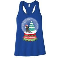 Dachshund Christmas Ornats Crystal Ball Snowy Xmas Tree Meaningful Gift Women's Racerback Tank