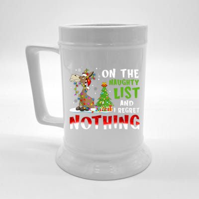 Donkey Christmas On The Naughty List And I Regret Nothing Beer Stein