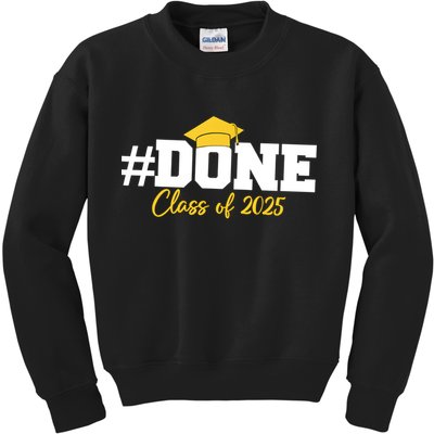 Done Class Of 2025 Kids Sweatshirt