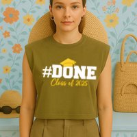 Done Class Of 2025 Garment-Dyed Women's Muscle Tee