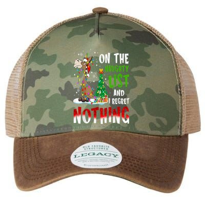 Donkey Christmas On The Naughty List And I Regret Nothing Legacy Tie Dye Trucker Hat