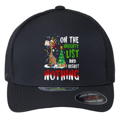 Donkey Christmas On The Naughty List And I Regret Nothing Flexfit Unipanel Trucker Cap