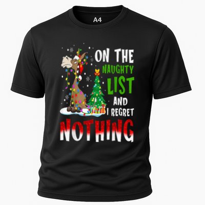 Donkey Christmas On The Naughty List And I Regret Nothing Performance Shirt