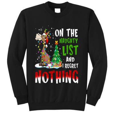 Donkey Christmas On The Naughty List And I Regret Nothing Sweatshirt