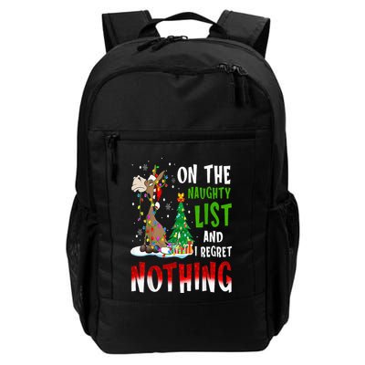 Donkey Christmas On The Naughty List And I Regret Nothing Backpack