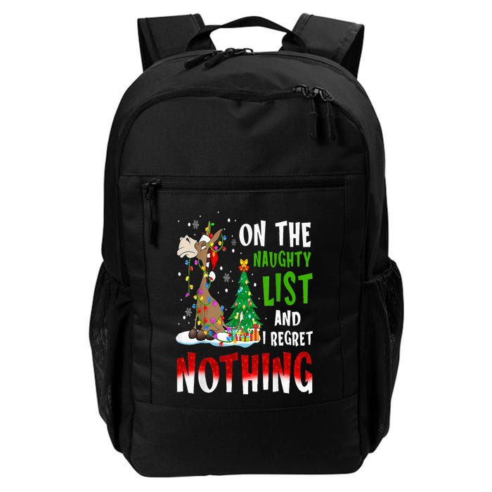 Donkey Christmas On The Naughty List And I Regret Nothing Backpack