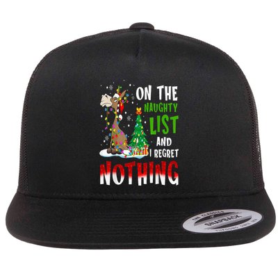 Donkey Christmas On The Naughty List And I Regret Nothing Flatbill Hat