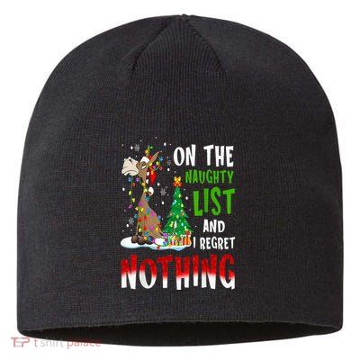 Donkey Christmas On The Naughty List And I Regret Nothing Sustainable Beanie