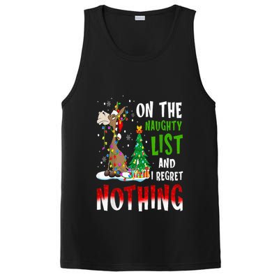Donkey Christmas On The Naughty List And I Regret Nothing PosiCharge Competitor Tank