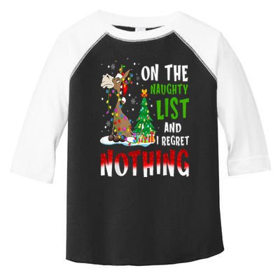 Donkey Christmas On The Naughty List And I Regret Nothing Toddler Fine Jersey T-Shirt