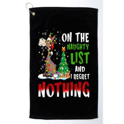 Donkey Christmas On The Naughty List And I Regret Nothing Golf Towel