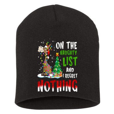 Donkey Christmas On The Naughty List And I Regret Nothing Short Acrylic Beanie