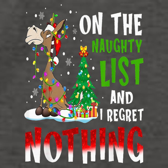 Donkey Christmas On The Naughty List And I Regret Nothing Vector Backpack