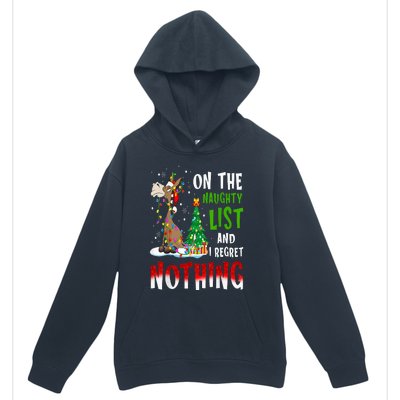 Donkey Christmas On The Naughty List And I Regret Nothing Urban Pullover Hoodie