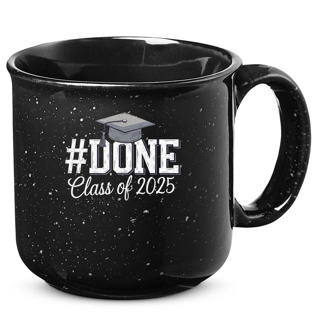 Done Class Of 2025 Graduation For Her Him Grad Seniors 2025 15oz Campfire Ceramic Mug