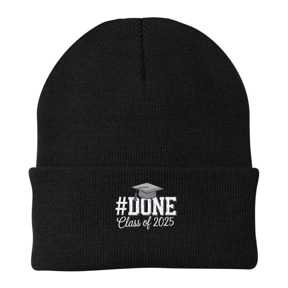 Done Class Of 2025 Graduation For Her Him Grad Seniors 2025 Beanie