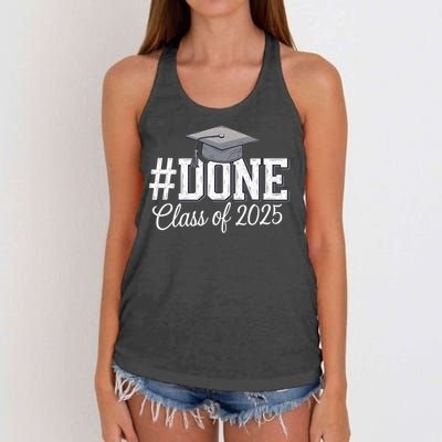 Done Class Of 2025 Graduation For Her Him Grad Seniors 2025 Women's Knotted Racerback Tank