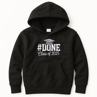 Done Class Of 2025 Graduation For Her Him Grad Seniors 2025 Kids Hoodie