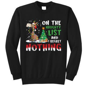 Donkey Christmas On The Naughty List And I Regret Nothing Christmas Sweatshirt