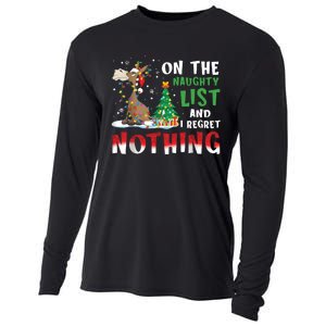 Donkey Christmas On The Naughty List And I Regret Nothing Christmas Cooling Performance Long Sleeve Crew