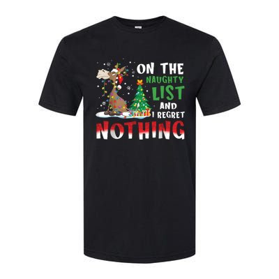 Donkey Christmas On The Naughty List And I Regret Nothing Christmas Softstyle CVC T-Shirt